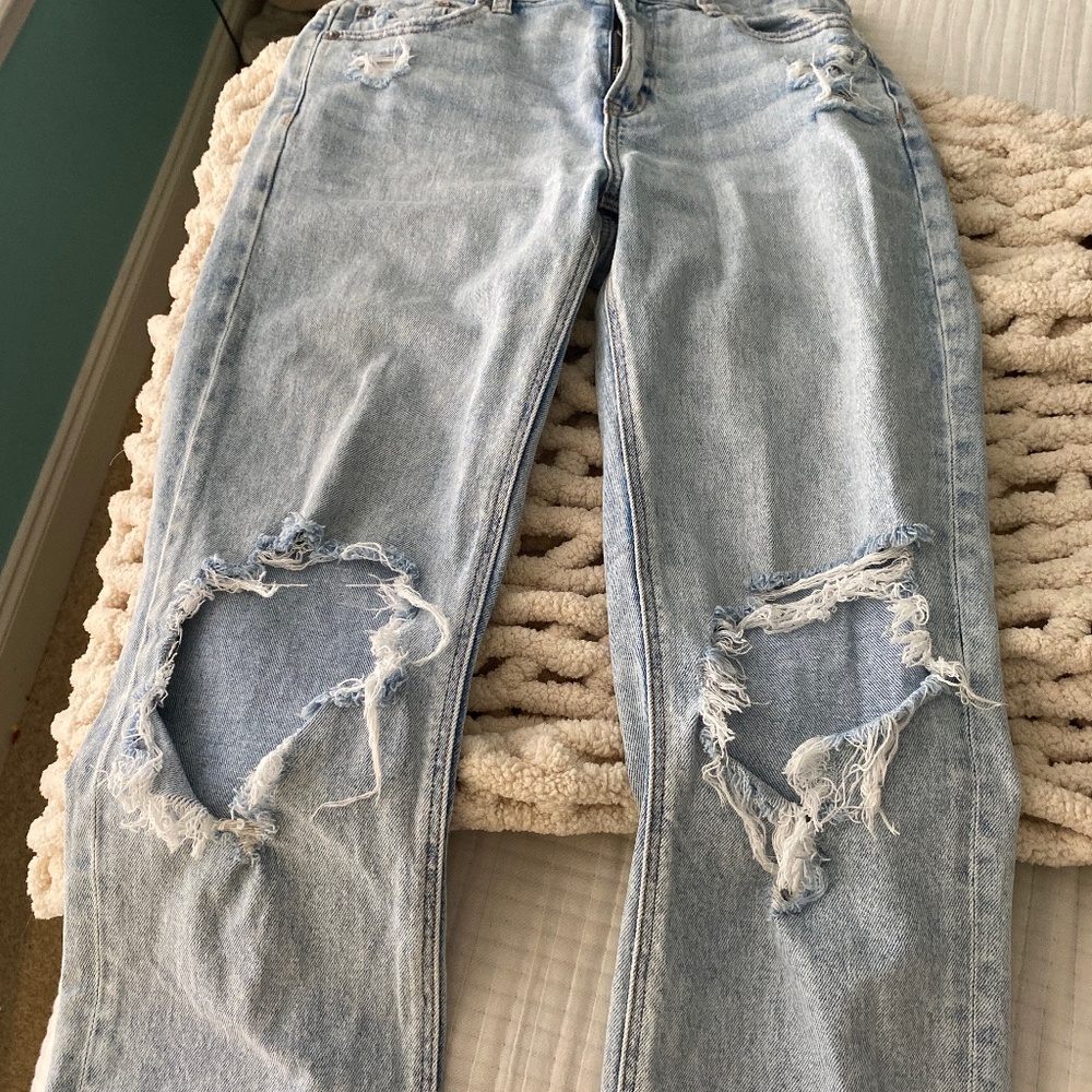 Blue ripped  jeans